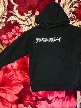 FA Black Crewneck Hoodie with White Graphic